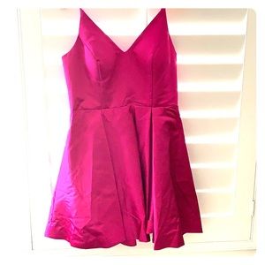 Fit and flare pink dress